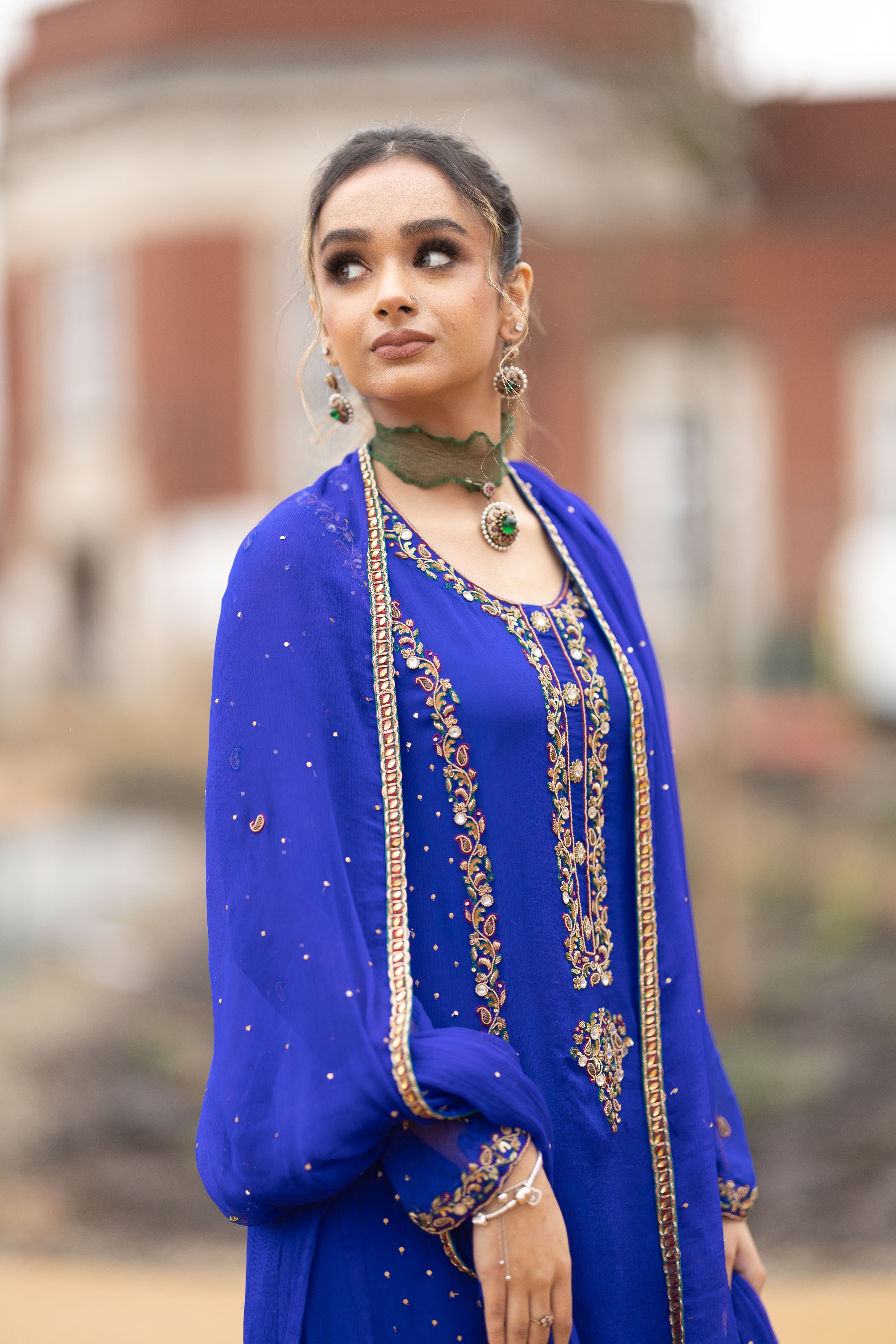 Royal Blue Kalidar Kurta